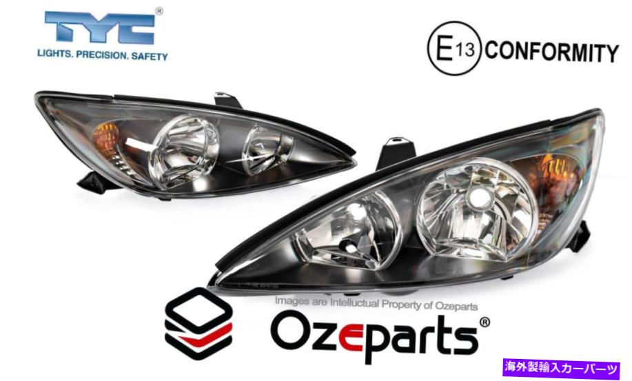 USヘッドライト Toyota Camry CV36シリーズ1 2002~2004のためのLH + Rhヘッドライトランプブラックのセットペア Set Pair of LH+RH Head Light Lamp Black For Toyota Camry CV36 Series 1 2002~2004【並行輸入品】