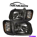 USヘッドライト ADCARLIGHTS HEADLIGHTS 05-06トヨタツンドラダブル/クルーキャブブラックランプペア ADCARLIGHTS Head...