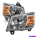USヘッドライト フィットダッジ08-10グランドキャラバンクロームハウジング交換ヘッドライトC / V SE SXT Fit Dodge 08-10 Gran...