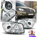 USヘッドライト 09-12トヨタRAV4のためのクロムプロジェクターヘッドライトクリアコーナーシグナルリフレクター Chrome Projector Headlight Clear Corner Signal Reflector for 09-12 Toyota RAV4