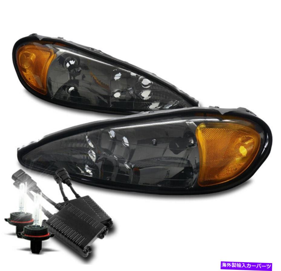 USヘッドライト 1999年から2005年のPontiac Grand AM Smoke Headlights Headlamp W / 50W 8K Xenon Hid New For 1999-2005 Pontiac Grand Am Smoke Headlights Headlamp w/50W 8K Xenon HID New