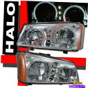 USヘッドライト 03 04 04 05 06 Chevy Silverado AvalancheデュアルハローエンジェルアイをLEDヘッドライト 03 04 05 06 Chevy Silverado Avalanche Dual Halo Angel Eyes LED Headlights
