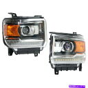 USヘッドライト 2014-2015 GMC Sierra 1500対LHとRH LED CAPAのヘッドライト Headlight For 2014-2015...
