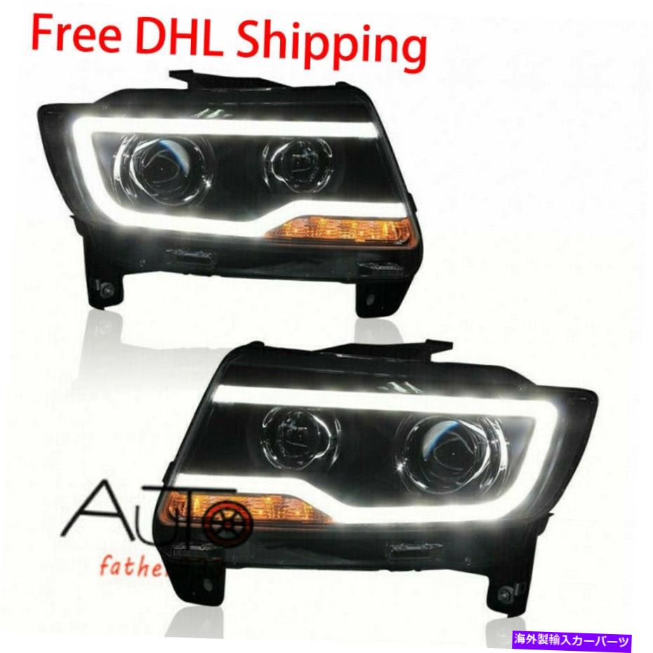 USإåɥ饤 2011ǯ2013ǯΥץɥΤΥХΥץHIDإåɥ饤ȥ HID Headlights Lamps with Bi-xenon Projector For 2011-2013 Jeep Grand Cherokee