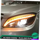 USヘッドライト ベンツW204ヘッドライトアセンブリ2007-2010 HIDキセノンビームプロジェクターLED DRL For Benz W204 Headlight Assemblies 2007-2010 HID Xenon Beam Projector LED DRL