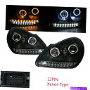 USヘッドライト Cayenne 955 9PA 03-06ガイドLED Halo HID Xenon D1SヘッドライトBK for Porsche LHD ...