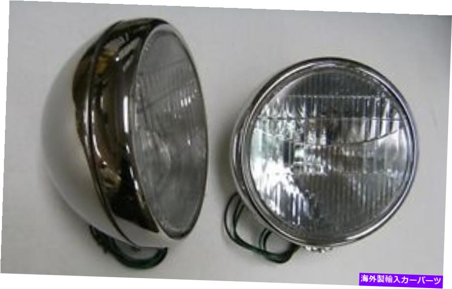USヘッドライト 1930 1931フォードモデルAステンレス石英ハロゲン12ボルトヘッドライトヘッドランプ 1930 1931 Ford Model A Stainless Quartz Halogen 12 volt Headlights Head Lamps