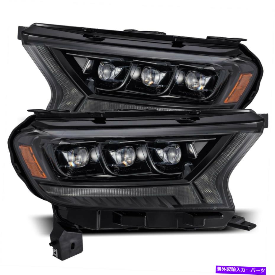 USヘッドライト 2019-2021 Ford RangerのためのアルファレックスアルファブラックノバLEDプロジェクターヘッドライト AlphaRex Alpha-Black NOVA LED Projector Headlights for 2019-2021 Ford Ranger