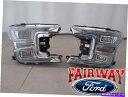 USヘッドライト 18スルー20 F-150 OEM純正フォードクロームLEDヘッドランプライト - RH＆LHのペア 18 thru 20 F-150 OEM Genuine Ford Chrome LED Head Lamps Lights - PAIR of RH LH