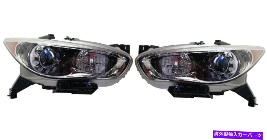 USヘッドライト Fit Infiniti QX60ハイブリッドJX35 2013-2015 HIDヘッドライトヘッドランプライトペア Fit INFINITI QX60 HYBRID JX35 2013-2015 HID HEADLIGHTS HEAD LAMPS LIGHTS PAIR