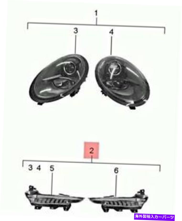 USヘッドライト 純正のポルシェLEDヘッドライトドライブが左に99104490104 Genuine PORSCHE Led Headlight Drive On Left 99104490104