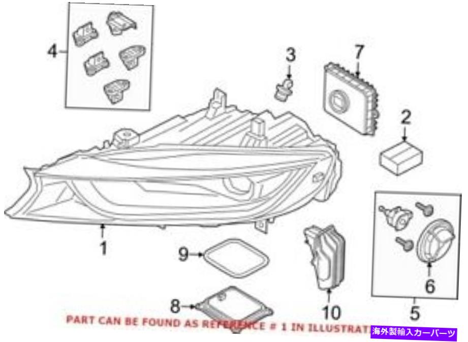 USヘッドライト BMWのための本物のOEMヘッドライト63117446814 Genuine OEM Headlight for BMW 63117446814