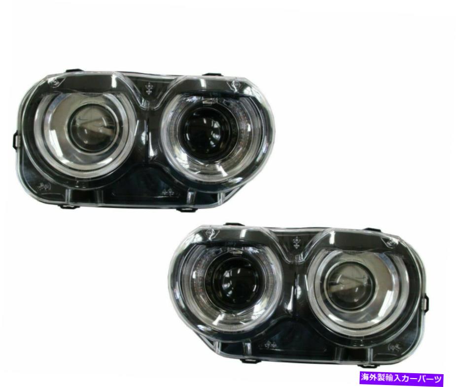 USヘッドライト Dodge Challenger 2015-2019 HID Xenonヘッドライトヘッドランプ前面ライトペア DODGE ..