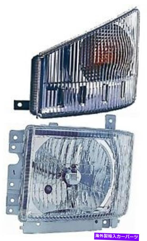 USヘッドライト 2013年2014 Isuzu NPR HD NQRトラックのための新しいドライバ側のヘッドライトと信号ライト New Driver Side Headlight & Signal Light FOR 2013 2014 ISUZU NPR HD NQR Truck