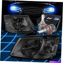 USヘッドライト フィット2008-2010 Dodge Grand CaravanヘッドライトW / LEDキットスリムスタイルスモーク/クリア Fit 20...