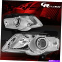 USwbhCg 2006-2010 VW Passat̂߂̃yA`[nEWOvWFN^[tgop[wbhCg PAIR CHORME HOUSING PROJECTOR FRONT BUMPER HEADLIGHTS FOR 2006-2010 VW PASSAT