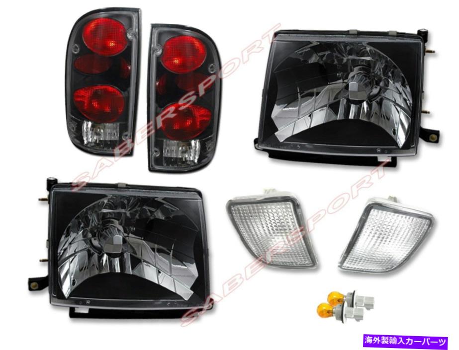 USヘッドライト 98-00タコマ4WD /プラナナーのための黒いヘッドライト+タキーライト+バンパーライト Bl..
