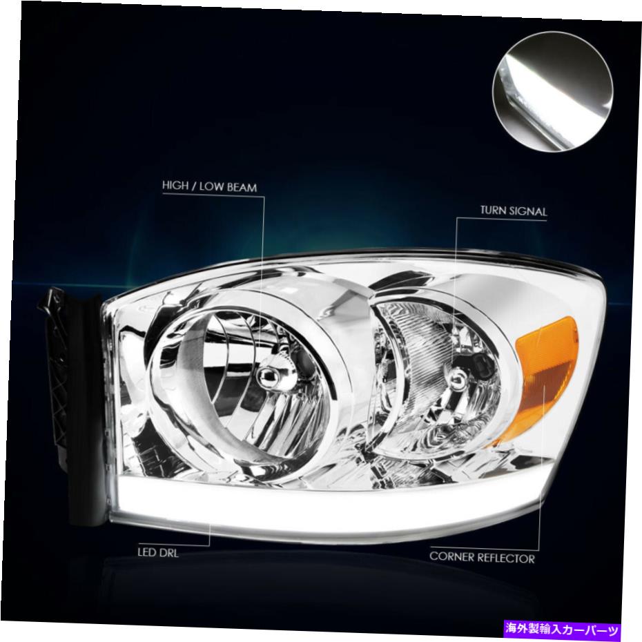 USヘッドライト 06-09ドッジRAMピックアップクロームハウジングのアンバーコーナーヘッドライト/ランプ..