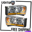 USヘッドライト ヘッドライトヘッドランプペア左右のセット06-08 Dodge RAM 1500 2500 3500 Headlights Headlamps Pair Left right set for 06-08 Dodge Ram 1500 2500 3500(2)