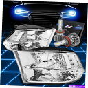 USヘッドライト FIT 2009-2018 RAM 1500/2500/3500シグナルヘッドライトランプW / LEDスリムスタイルクロム Fit 2009-2018 Ram 1500/2500/3500 Signal Headlight Lamps W/LED Slim Style Chrome(2)