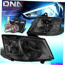 USヘッドライト 2008-2010 Dodge Grand CaravanヘッドライトW / LEDキットスリムスタイルスモーク/クリア FOR 2008-2...