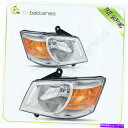 USヘッドライト Dodge Grand Caravan 2008-2010交換用左+右セットのヘッドライトアセンブリ Headlights Assembly ...