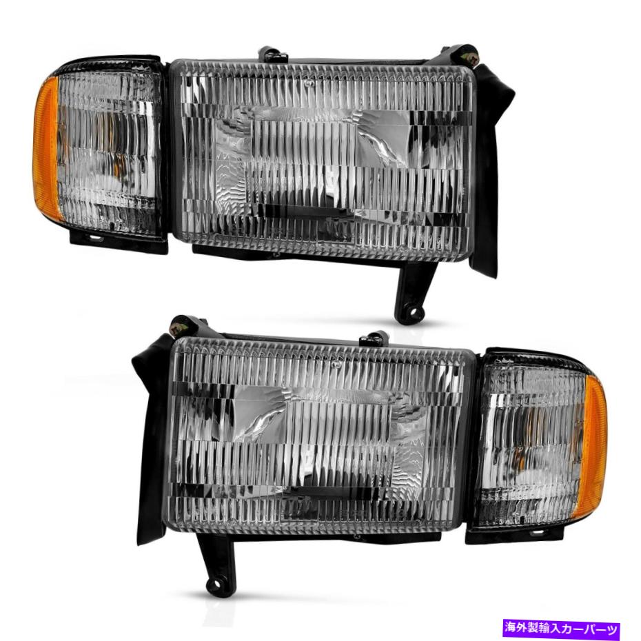 USإåɥ饤 Anzo USA 111456ꥹإåɥ饤ȥåȥեå94-02 RAM 1500 RAM 2500 RAM 3500 Anzo USA 111456 Crystal Headlight Set Fits 94-02 Ram 1500 Ram 2500 Ram 3500