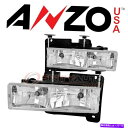 USヘッドライト 1989-1991シボレーR3500のためのアンツァーサヘッドライトセット - 電気照明DE AnzoUSA Headlight Set for 1989-1991 Chevrolet R3500 - Electrical Lighting de(2)