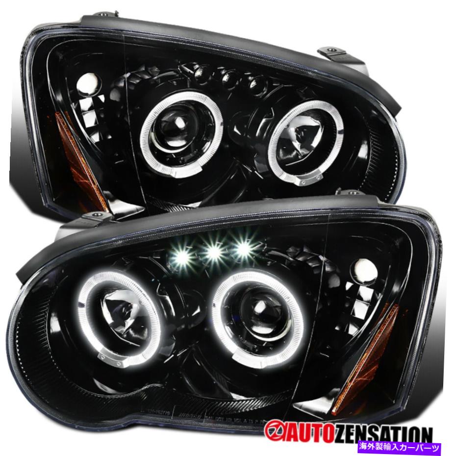 USヘッドライト 2004-2005のSubaru Imperza WRX STI Slick Black LED Haloプロジェクターのヘッドライト For 2004-2005 Subaru Impreza WRX STI Slick Black LED Halo Projector Headlights