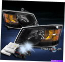 USヘッドライト 2008-2010グランドキャラバンクリスタルヘッドライトランプアセンブリブラックW / 8000K HID FOR 2008-2010 GR...