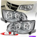 USヘッドライト クロム運転ヘッドライトランプアセンブリ+右+右+ grand caravan Chrome Driving Head Lights Lamps...
