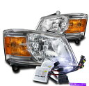USヘッドライト 2008-2010 Dodge Grand CaravanクロームクリスタルヘッドライトランプW / 10000K HID FOR 2008-...