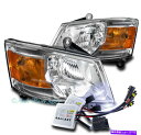 USヘッドライト 08-10 Dodge Grand Caravan Vanの交換ヘッドライトランプクローム+ 10K HIDキット FOR 08-10 DOD...