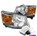 USヘッドライト 08-10 Dodge Grand Caravan Vanの交換ヘッドライトランプクロームW / 8K HIDキット FOR 08-10 DO...