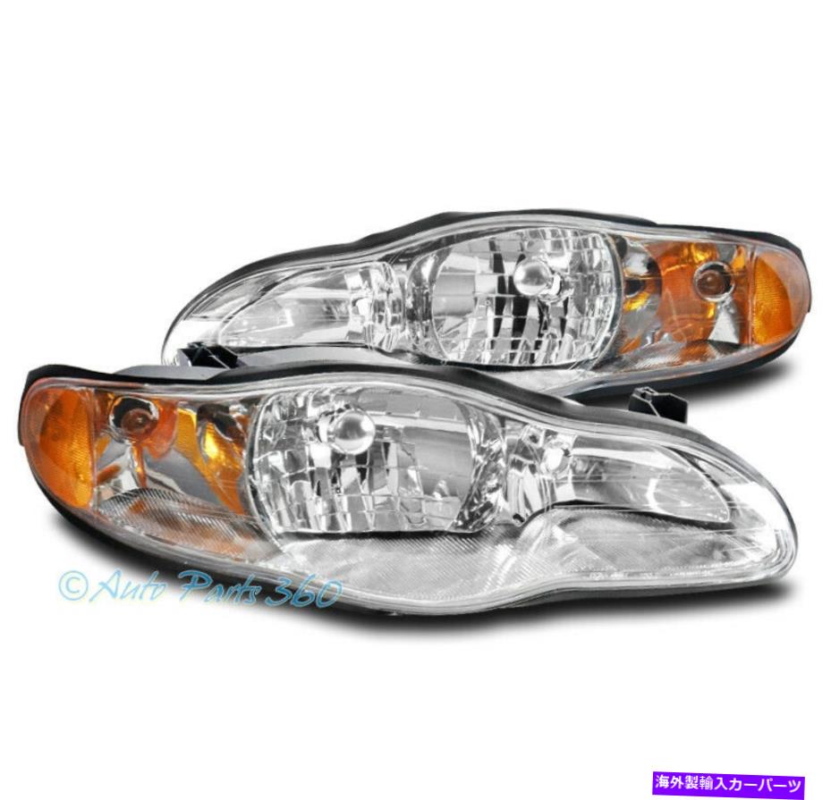 USヘッドライト 00-05 Chevy Monte Carlo LS SSの交換ヘッドライトヘッドランプクロームLH + RH FOR 00-05 CHEVY MONTE CARLO LS SS REPLACEMENT HEADLIGHTS HEADLAMPS CHROME LH+RH