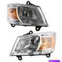 USヘッドライト Headlight 2008-2010 Dodge Grand Caravanが球根2pcで左右に設定 Headlight Set For 2...