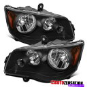 USヘッドライト 2011-2018 Dodge Grand Caravan 08-16タウン&カントリーブラックヘッドライトランプ For 2011-2018...