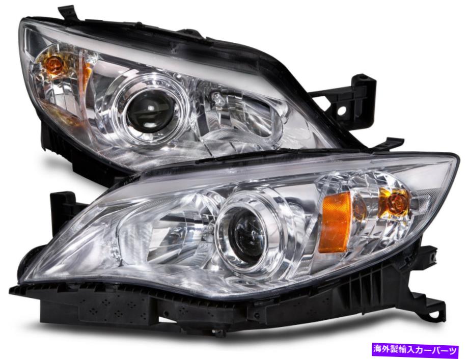 USヘッドライト ヘッドライトクロムセットフィット08-11スバルインプレッサ/アウトバックスポーツ/ WRX Headlight Chrome Set Fits 08-11 Subaru Impreza/ Outback Sport/ WRX