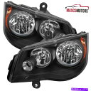 USヘッドライト 2011-2018 Dodge Grand Caravan 08-16 Chrysler Town&Country Headlights Bl...