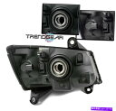 USヘッドライト 2008年2009年2010年グランドキャラバン交換黒ヘッドライトW / DRL LED + 6K HID FOR 2008 2009 201...