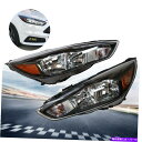 USヘッドライト 15 16 17 18フォーカスフォーカス4DRペアハロゲンw / LEDヘッドライトヘッドランプLH + RH For 15 16 17 18 Ford Focus 4Dr Pair Halogen w/ LED Headlights Headlamps LH + RH