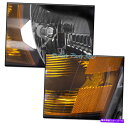 USヘッドライト 08-10グランドキャラバンクリスタルブラックヘッドライトランプW /ブルーバンパーDRL LED + HID FOR 08-10 GRAND...