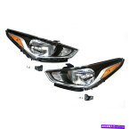 USヘッドライト 18-20 Hyundaiアクセントのハロゲンヘッドライトアセンブリ左+右側早送り Halogen Headlight Assembly FOR 18-20 Hyundai Accent Left+Right Side Fast Ship