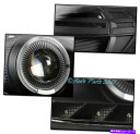 USヘッドライト 98-05 LEXUS GS300 Halo LEDブラックプロジェクターヘッドライトランプW /バンパーブルーDRL FOR 98-05 LEXUS GS300 HALO LED BLACK PROJECTOR HEADLIGHT LAMP W/BUMPER BLUE DRL(2)
