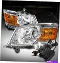 USヘッドライト 08 09 10 Dodge Grand CaravanヘッドライトヘッドランプクロームW / 50W 6000K HIDキット FOR 08...