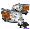 USヘッドライト 08-10 Dodge Grand Caravan Vanの交換用ヘッドライトランプクロームW / 50W 8K HID FOR 08-10 ...