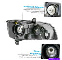 USヘッドライト 08-16タウン&カントリー/ 11-19グランドキャラバンクロームヘッドライトヘッドランプW / LED DRL For 08-16 Tow...