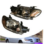 USヘッドライト 2003年から2055年のヘッドライトペア三菱アウトランダーLH＆RHブラックハロゲンヘッドランプ Headlight Pair For 2003-2055 Mitsubishi Outlander LH & RH Black Halogen Headlamp