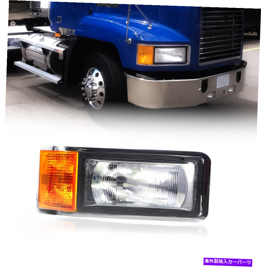 USإåɥ饤 Mack CH 600 1990 - 2006ǯΥŵ夬դƤιҥɤΥإåɥ饤 Mack CH 600 1990 - 2006 Passenger Side Headlight with Corner Turn Bulb