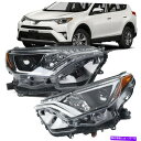 USヘッドライト 2016-2018 Toyota Rav4左＆右-811500R080L4のペアハロゲンヘッドライトセット Pair Halogen Headlight Set For 2016-2018 Toyota Rav4 Left & Right -811500R080 l4